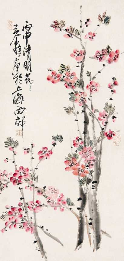 王个簃 红梅 立轴